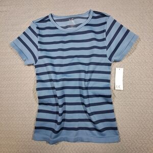 Blue Striped Short Sleeve Tee